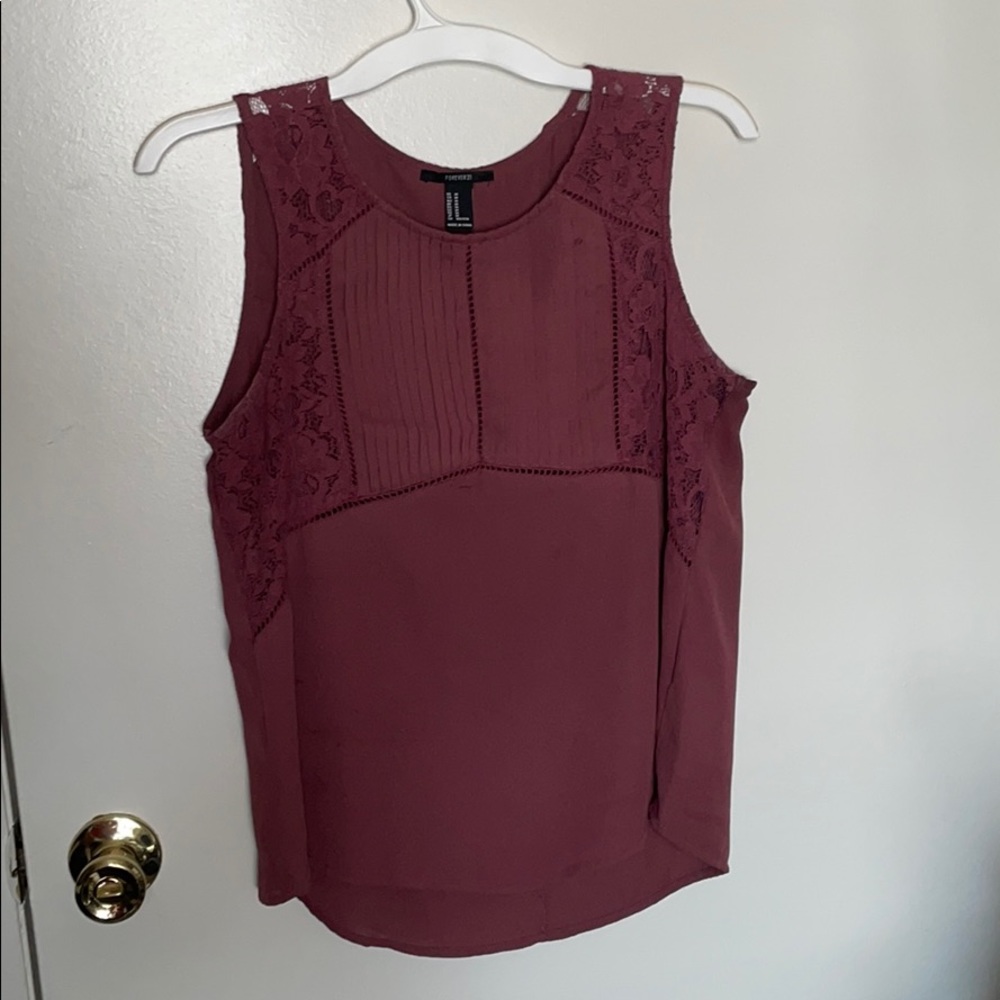 Forever 21 Maroon Tank top